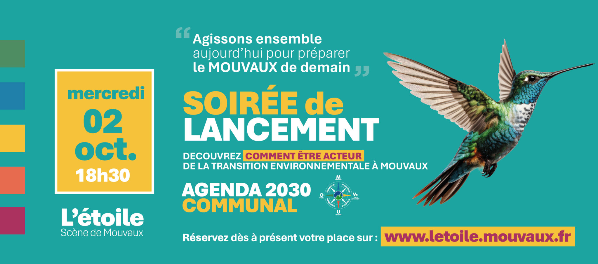 Soirée de lancement de l'agenda 2030 : mercredi 2 octobre 2024 à 18H30