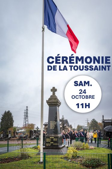 Cérémonie de la Toussaint, samedi 24/10 – recueillement à 11H au cimetière