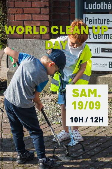 World Clean up Day, samedi 19/09 de 10H à 12H