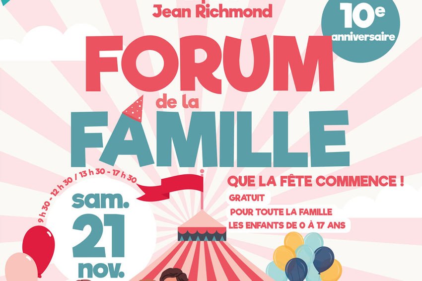 Forum de la famille, samedi 21 novembre 2026 à partir de 9h30, espace Jean Richmond, place du Cœur de Ville de Mouvaux
