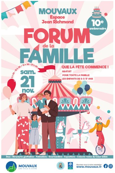 Forum de la famille, samedi 21/11 – 9H30 – 12H30 / 13H30 – 17H30